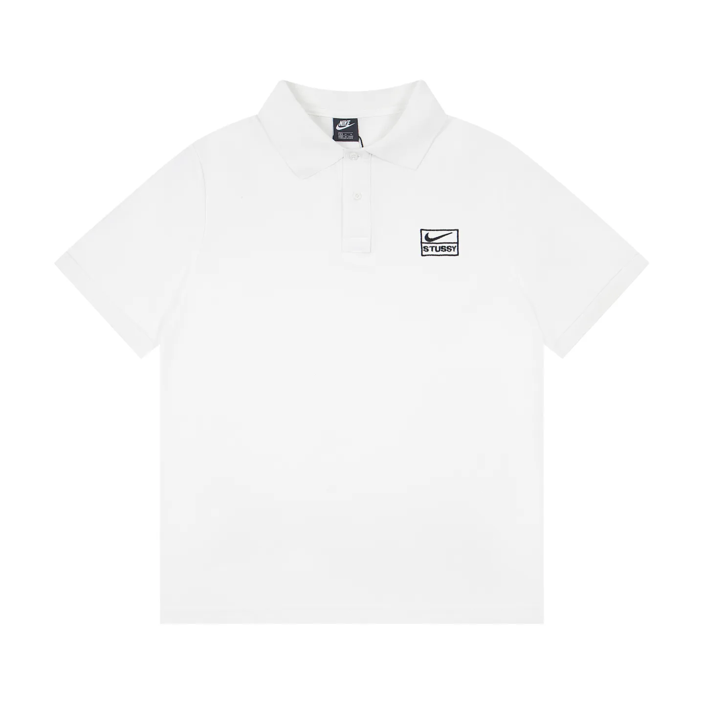XY 6908# P63（ Quality ） Stussy Nike x Stussy Logo polo t Same Style ：Black White Gray Royal Blue Size：S M L XL ： ：